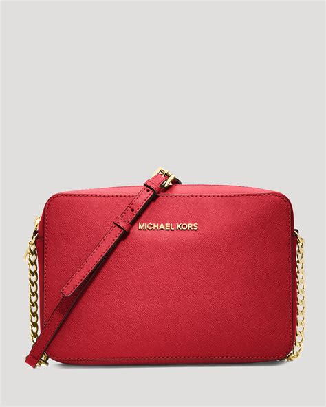 michael kors jet set purse red|michael kors crossbody jet set.